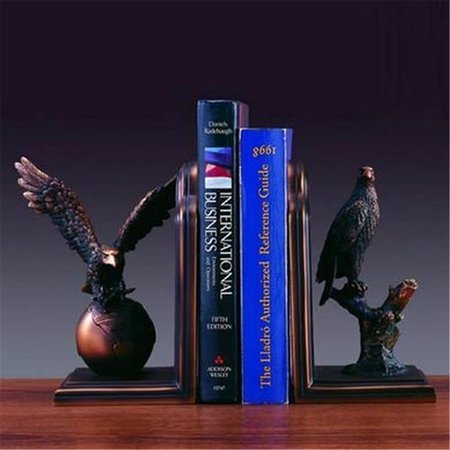 MARIAN IMPORTS Marian Imports 51001 Bookend Set Eagle Bronze Plated Statue - 6.25 x 7.75 x 4.5 in. 51001